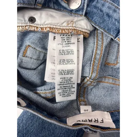 FRAME Jeans 25 Womens Le Sylvie Kick Boot Cut Sew Patchwork Denim - Picture 8 of 8